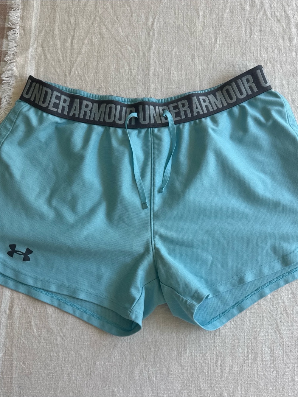 Under Armour Aqua Women's Athletic Shorts with Logo Waistband